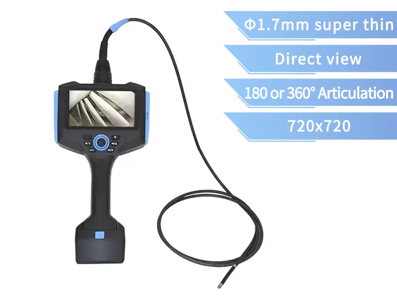1.7mm Video Endoscope Flexible Probe Inspection Camera T2Q17D