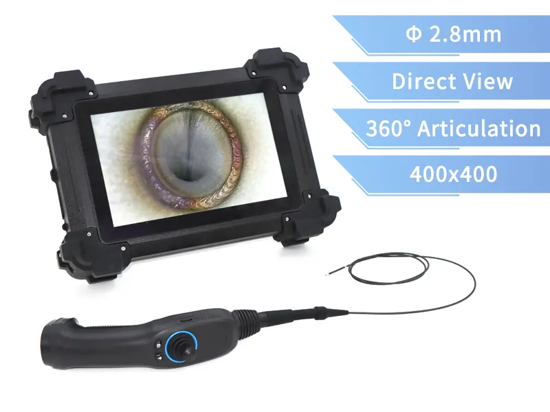 2.8mm Direct View Industrial Endoscope , Gearbox Generator Inspection Camera M3K28D